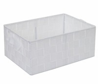 Aufbewahrungskorb MCW-C37, Dekokorb Korb Aufbewahrung, 12X28X20Cm Weiß