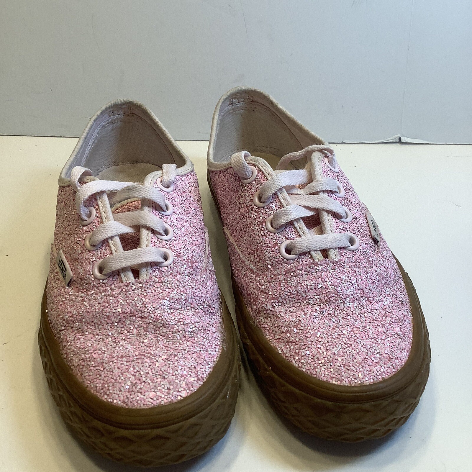 VANS Authentic Womens Glitter Sneakers Ice Cream Pink… Gem