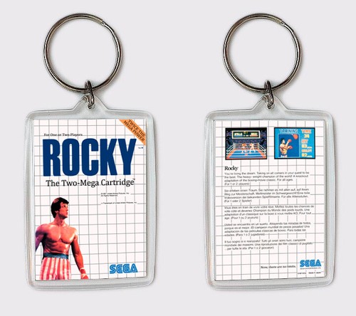 ROCKY SEGA MASTER SYSTEM LLAVERO KEYRING - Foto 1 di 1