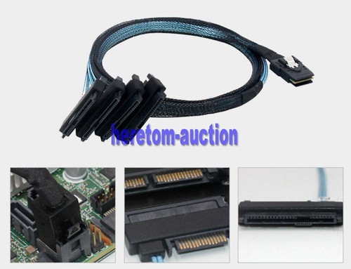 Internal Mini SAS 36Pin SFF-8087 to 4 x 29Pin SFF-8482 with SATA Power Cable - Picture 7 of 10