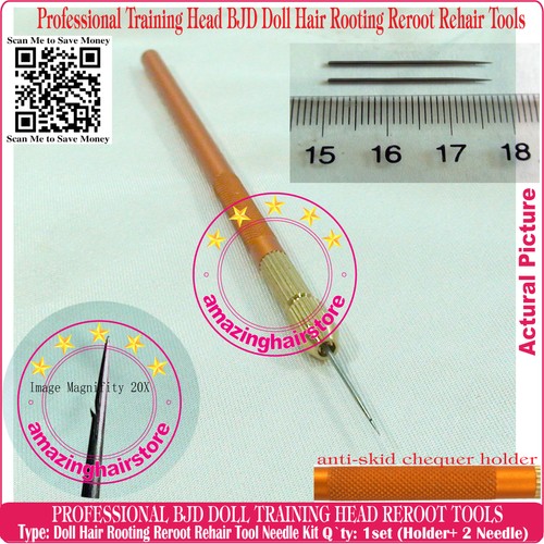 Training Head BJD Doll Hair Rooting Reroot Reborn Doll Hair Needle Tool