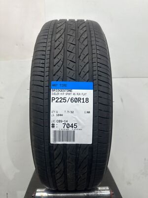 1 Used Bridgestone Dueler H/P Sport AS RunFlat P225/60R18 2256018 225/60/18 7/32