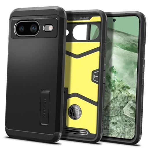 Tough Armor Designed for Pixel 8 Case (2023) [Kickstand] [Military-Grade Black