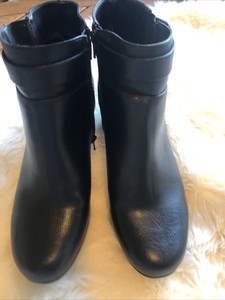 womens black boots size 10 wide