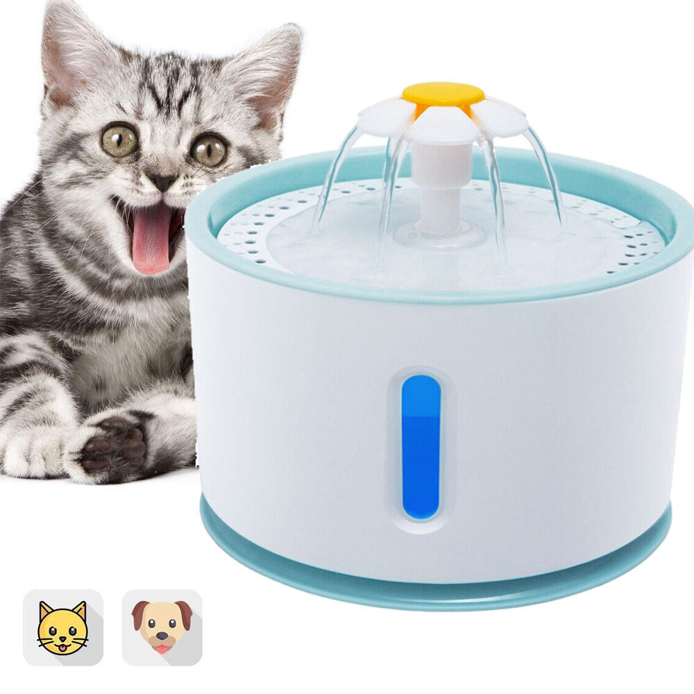 Cat Water Fountain for Pet Dog LED Drinking Water Bowl Automatic  Dispenser