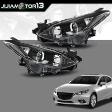 Fit For 2014-2016 Mazda 3 Driver & Passenger Side Headlight Assembly 