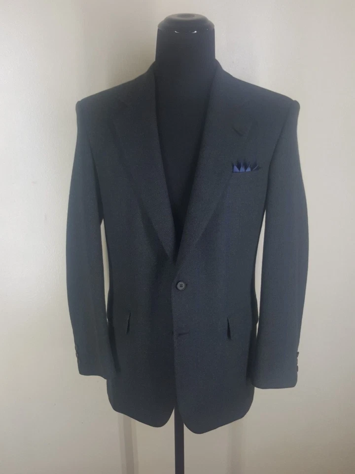 CHESTER BARRIE сделано в Англии винтажный Sport пальто шерсти и кашемира 40R-Fit 42 Reg - Изображение 4 из 4