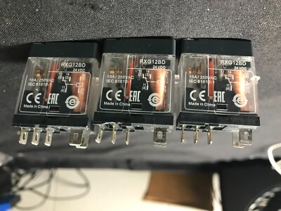 Lot of 3 Schneider Electric Relay RXG12BD 24VDC single Pole Ice Cube