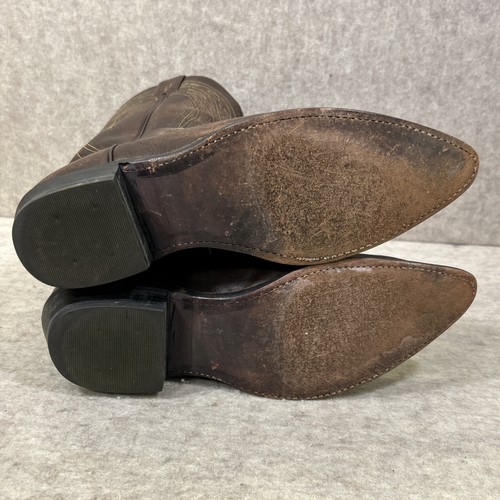 Frye Cowboy Boots Mens 11 Brown Western Leather Pointed Toe Tall Pull On - Picture 16 of 16