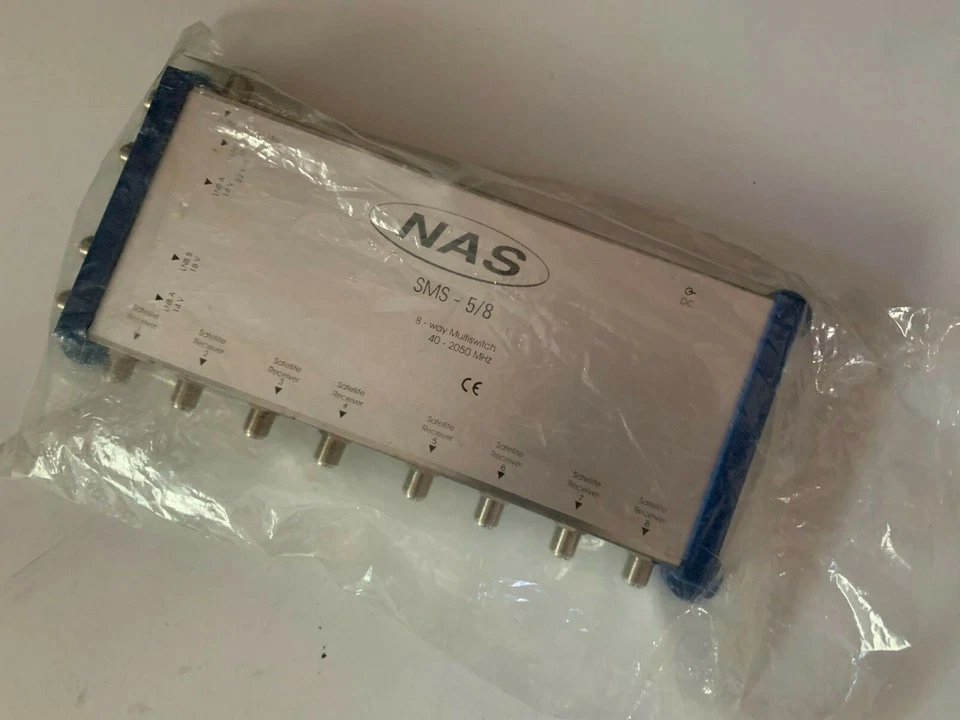 NAS 8-Way Multiswitch 40-2050 MHz Satellite Switch for 8 Receivers SMS-5/8 w/DC - Image 3 of 4