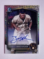 2025 Bowman Brock Wilken Chrome Mojo Refractor AUTO #BMA-BW - Mega Box Brewers