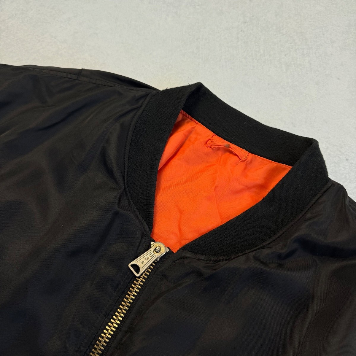 VINTAGE FOSTEX GARMENTS MA-1 REVERSIBLE NYLON BOMBER JACKET RAF