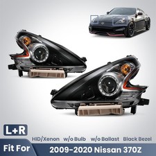 Hid Headlights For 2009-2020 Nissan 370z Black Bezel Wo Bulbballast Leftright