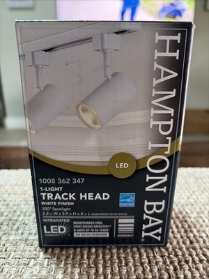 Hampton Bay LED Linear Track Lighting Mini-Cylinder Step Head White 1-Light