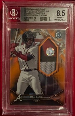 2018 Bowman Chrome Ronald Acuna /25 AFL Fall Stars Relic Holo AFLR-RA