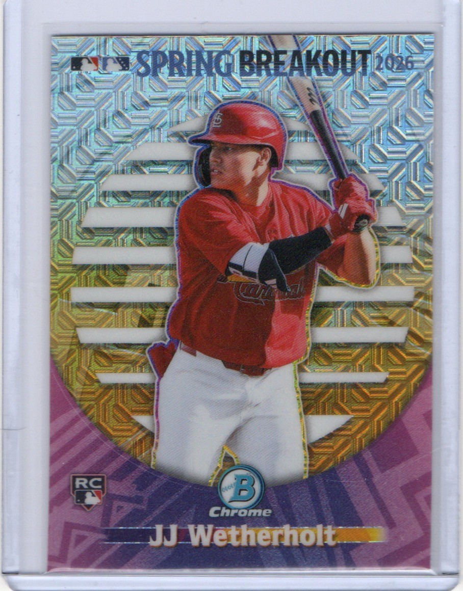 2026 Bowman Chrome Spring Breakout Mojo Refractor JJ Wetherholt #SB-2 Cardinals