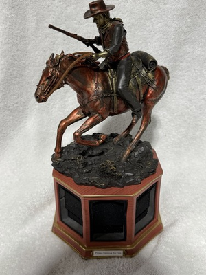 #ad Bradford Exchange John Wayne American Legend Statue Zippo Display New $58.95