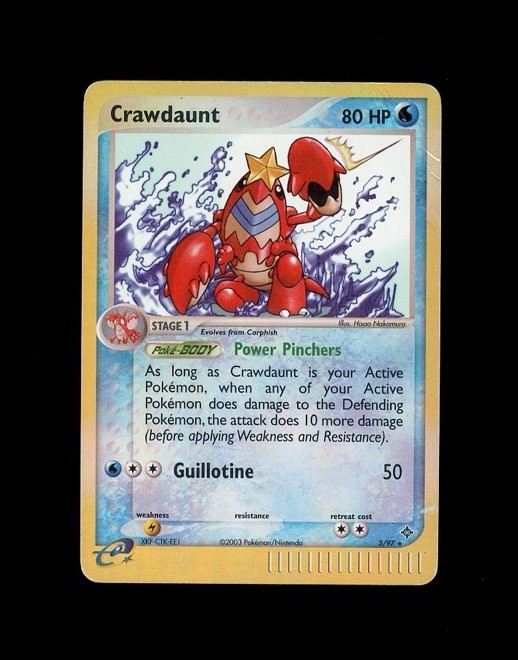 2003 Pokemon EX DRAGON CRAWDAUNT REVERSE HOLO 3/97 RARE! HP DMG POOR