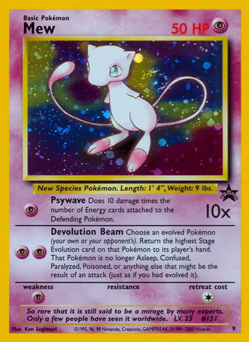 Mew - 9 - Pokemon Wizards Black Star Promo Card MP