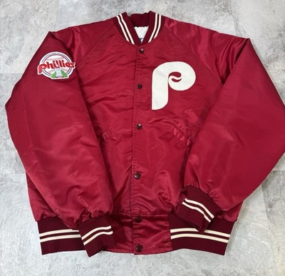 Vintage 80s 90s Philadelphia Phillies Starter Satin Bomber Jacket