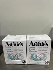 Archie's Eyelid cleanser Wipes and Lid Scrub - 30 Pre-Moistened Wipes 2 pack