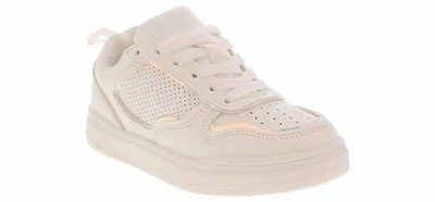 Beverly Hills Polo Iridescent Youth Girls' Sneaker | BH96378S-WHITE