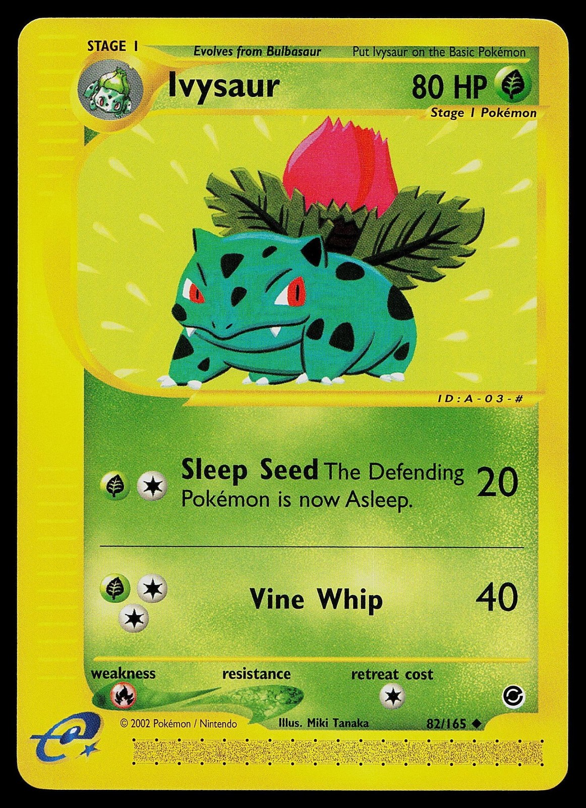 Pokemon Card - Ivysaur Expedition Base Set 82/165 Uncommon