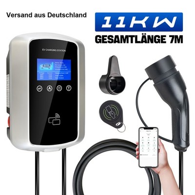 11KW AC Mobile Wallbox  Linear 6-16A TYPE 2 RFID Wallbox App 6.5m Stromregelung