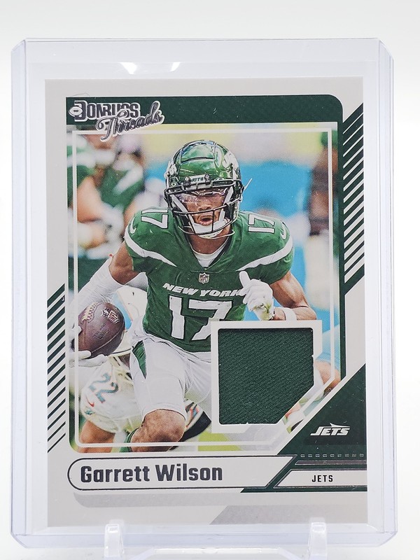 GARRETT WILSON 2024 DONRUSS THREADS JERSEY PATCH #DTH-GWI JETS Q5099