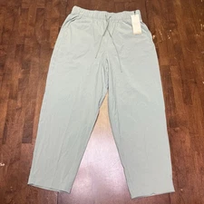 NWT CALIA M Carrie Underwood Nyluxe Drawstring Barrel Pant Journey Mid Rise Gray