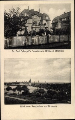 Postcard Dresden Strehlen, Dr. Curt Schmidts sanatorium - 10472559