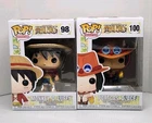 Funko Pop! One Piece Monkey D Luffy 98 Portgas D Ace 100 Vinyl Figure Lot NIB