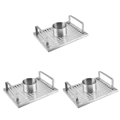  3 PCS Kochutensilien Edelstahl Hähnchenbräter BBQ-Grillwerkzeuge