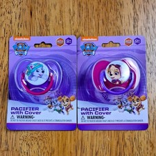 Paw Patrol Skye Everest 0 Month Pacifiers w/Covers BPA Free Nickelodeon