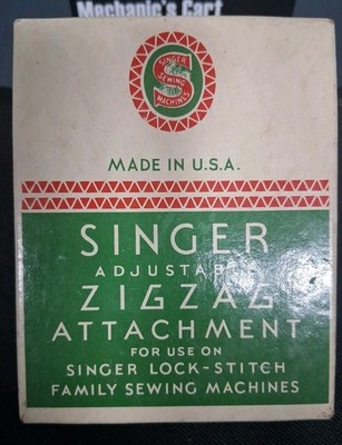 Vintage Singer 121706 Adjustable Zig Zag Attachment  Box And Instruction manual