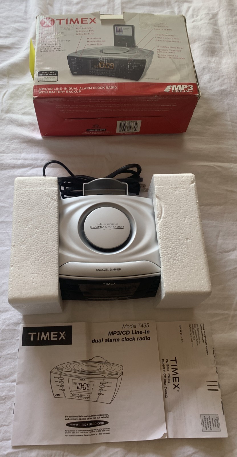 Radio T435b Multi Directional Sound Chamber Mp3 Aux