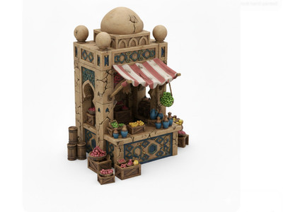 Marktstand Arabian Scatter Terrain Grimdark Wargaming SciFi Gelände 28mm Scal