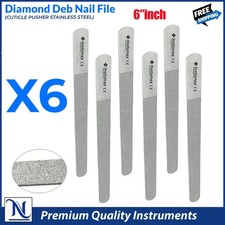 Diamond Deb Style Nail Files 6pcs Double Sided Manicure Pedicure Set