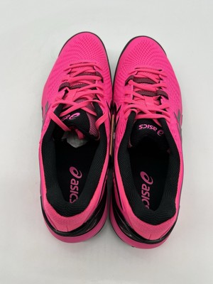 ASICS Gel Resolution 9 Mens Size 14 Hot Pink Black Tennis Lace Up