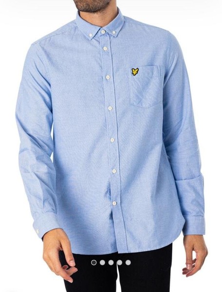 Men Lyle & Scott Shirt Blue Cotton 38 / M / 46