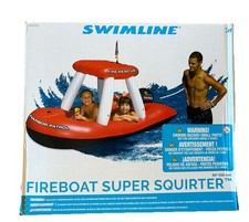 Swimline Fireboat Squirter Inflatable Pool Float Kids Water Spray Toy