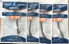 Lot of 4 Intellinet Cat6 0.5ft UTP Networking Cable Black Molded