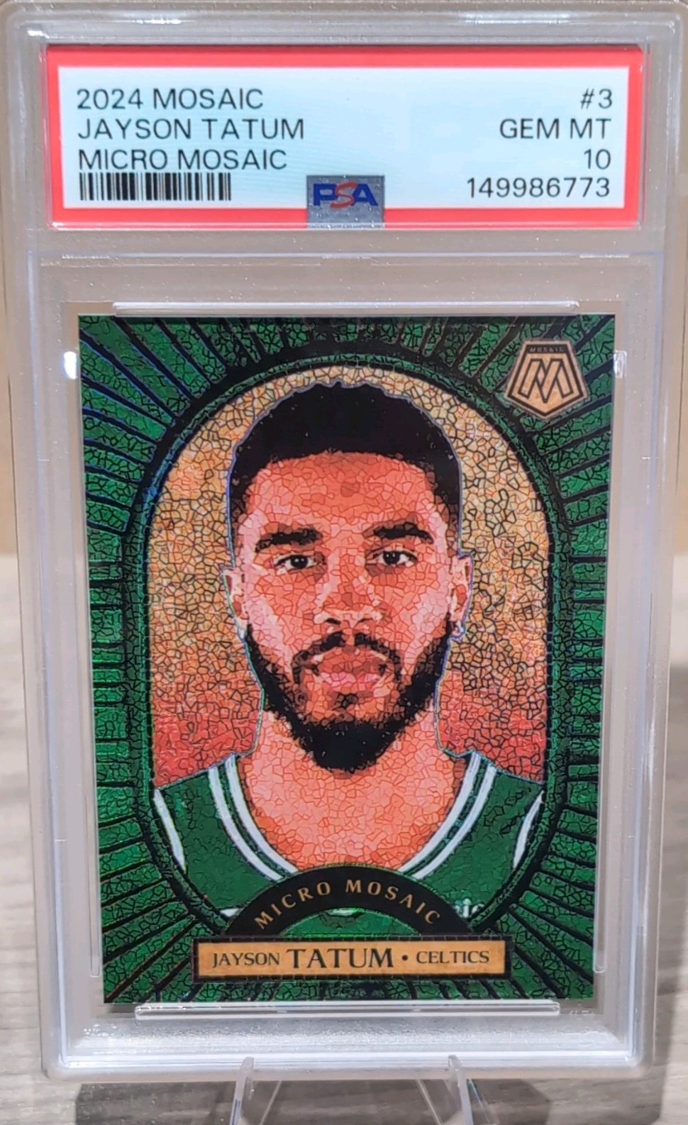 2024-25 Panini Mosaic Micro Mosaic Jayson Tatum Celtics Insert #3 PSA 10 GEM