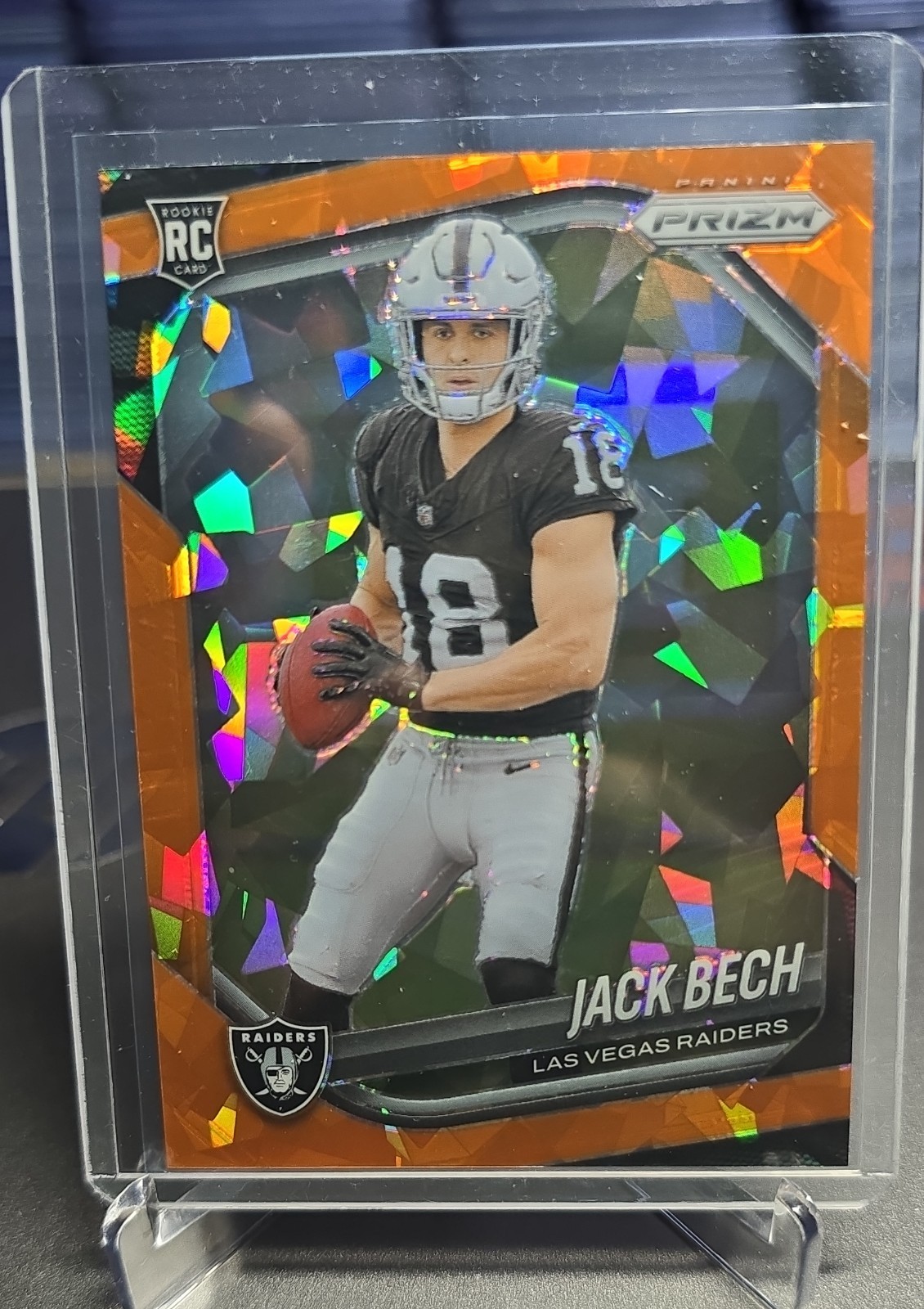 2025 Panini Prizm - Rookies Jack Bech #346 Orange Ice Prizm (RC)