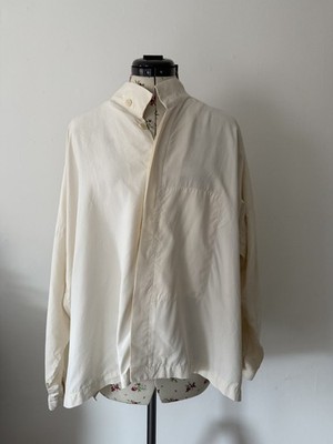 Shirin Guild cremefarbenes Oversize-Hemd aus reiner Seide 29 Zoll