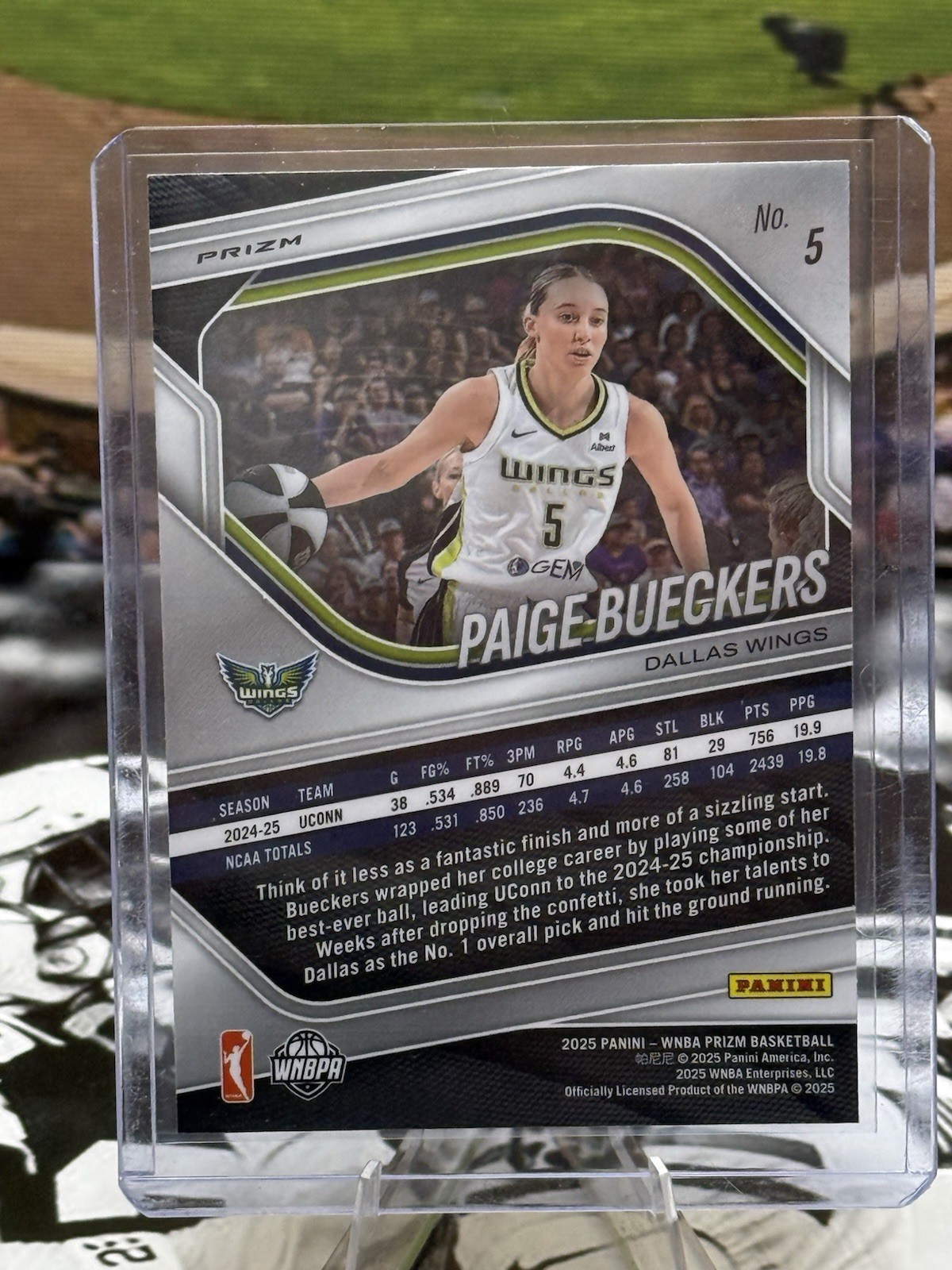 2025 Panini Prizm WNBA - Paige Bueckers #5 White Seismic Prizm (RC) view 2