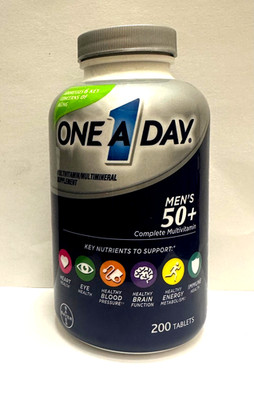 One A Day Men's 50+ Complete Multivitamin, 200 Tablets , Exp:03/2026