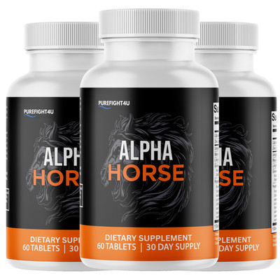 Alpha Horse Male Performance Support Maximum Strength Supplement - 3 Bottles