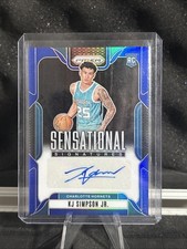 2024-25 PANINI PRIZM KJ SIMPSON JR BLUE SCOPE SENSATIONAL AUTO /49 RC SP