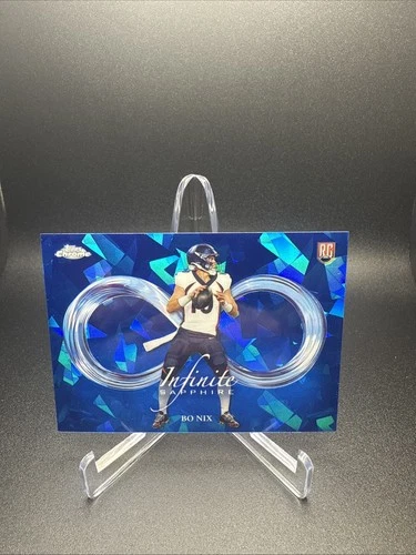 2024 Topps Chrome Sapphire Football Bo Nix Infinite IS-4 SP Case Hit ROOKIE RC
